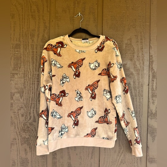 Disney Tops - Disney Bambi plush long sleeve size medium